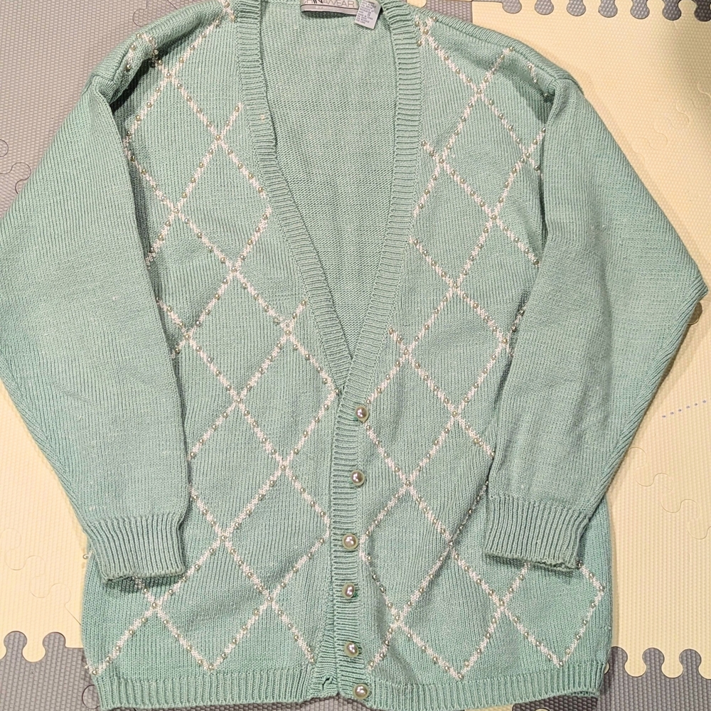 Green/Pearl Women's Sweater